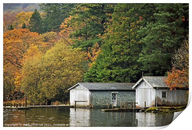 Lake District boat housesOutdoor  Print by Mark ODonnell