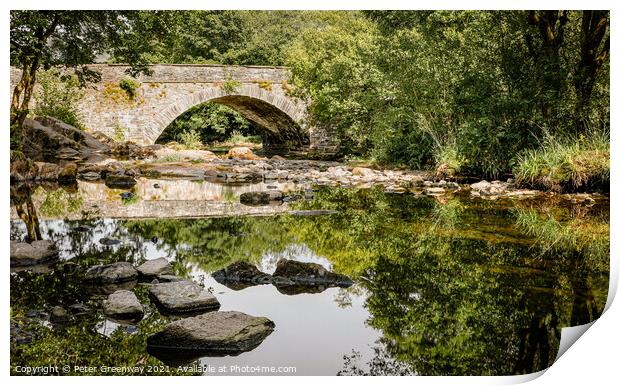 Skelwith Bridge Near Ambleside In The Lake District Print by Peter Greenway