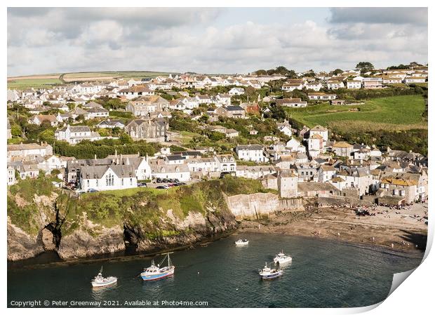 Port Issac In Cornwall Print by Peter Greenway