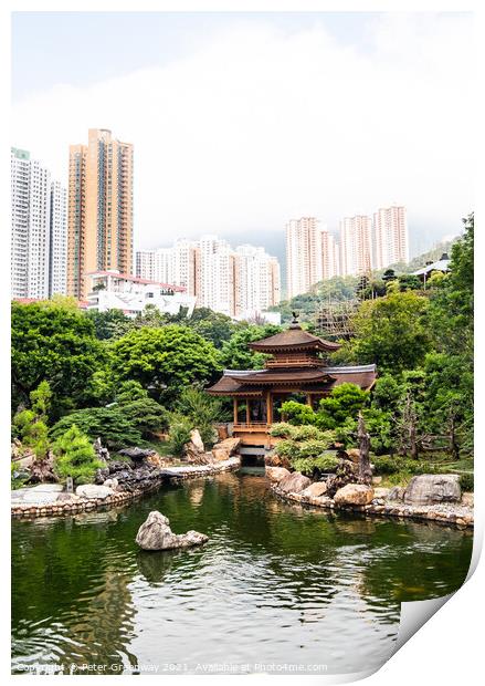 Nan Lian Gardens - Hong Kong Print by Peter Greenway