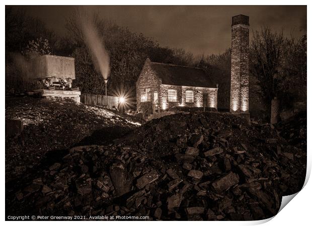 Heritage Black Country Landscape At Night Print by Peter Greenway