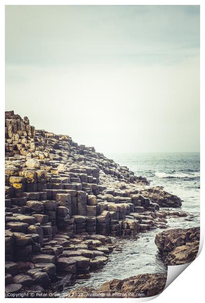 The Giants Causeway, Northern Ireland Print by Peter Greenway