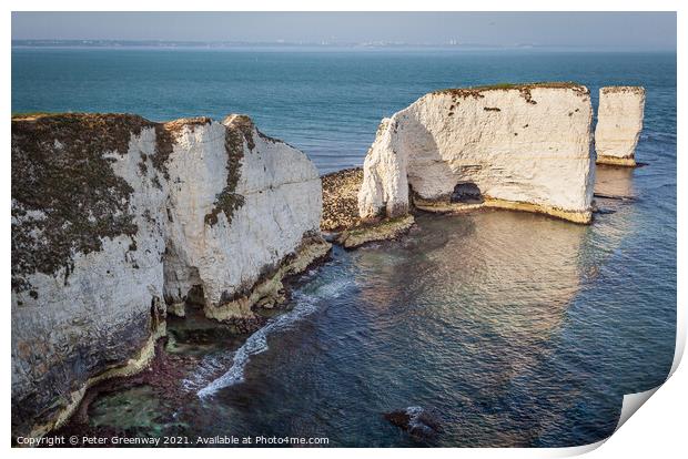The Jurassic Cost - Old Harry's Rock  Print by Peter Greenway