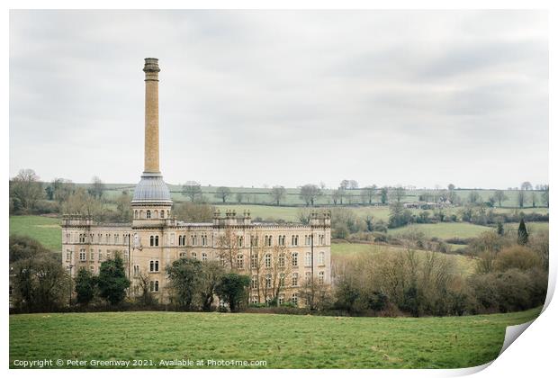 The Historic Bliss Mill In Rural Oxfordshire On A Spring Evening Print by Peter Greenway