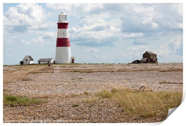 Orford Ness Lighthouse, Suffolk Print by Peter Greenway
