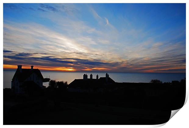 Sidmouth sunset Print by Gö Vān