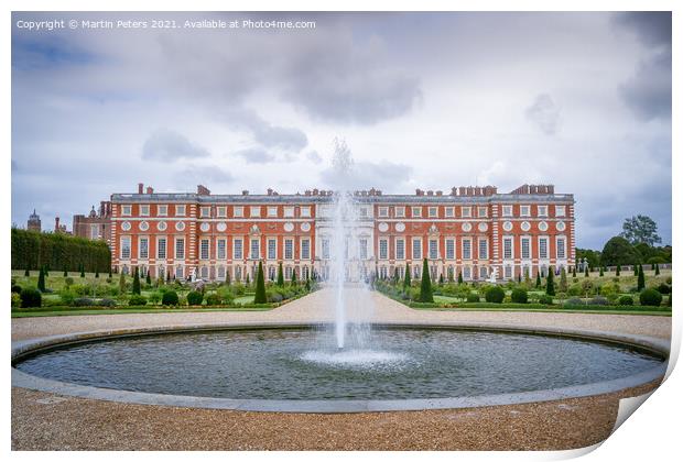Majestic Hampton Court Palace Print by Martin Yiannoullou
