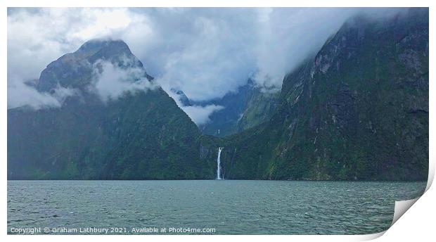 Milford Sound, New Zealand Print by Graham Lathbury