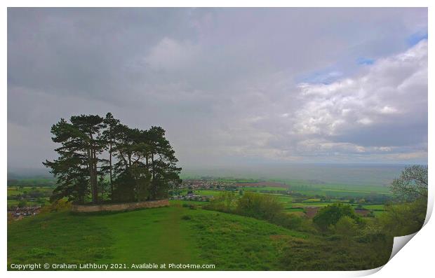 Wotton Under Edge Circle of Trees Print by Graham Lathbury