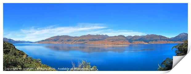 Lake Taupo, New Zealand Print by Graham Lathbury