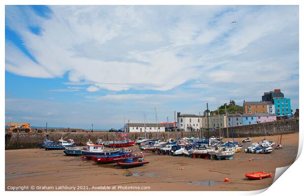 Tenby Harbour Print by Graham Lathbury