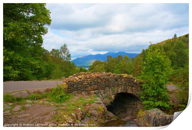 Ashness Bridge, Lake District Print by Graham Lathbury