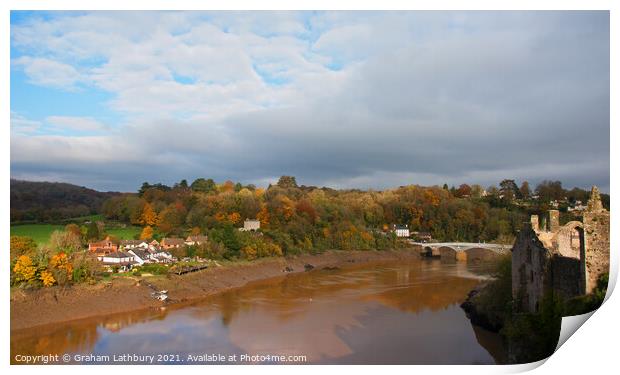 The Old Wye Bridge Print by Graham Lathbury