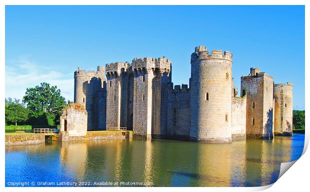 Bodiam Castle Print by Graham Lathbury