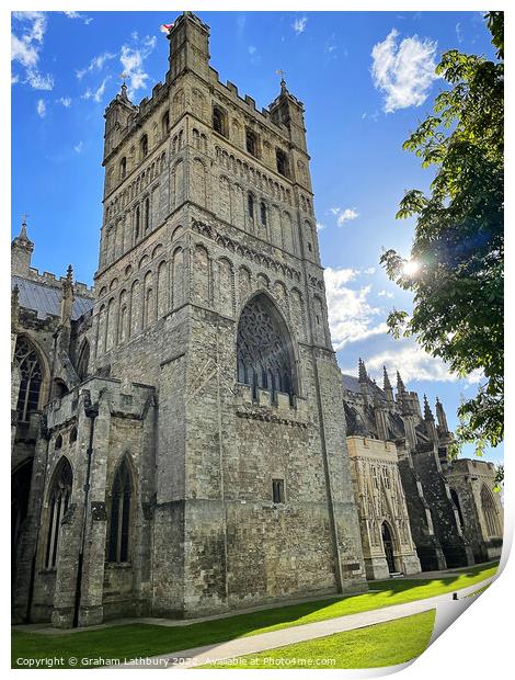 Exeter Cathedral Print by Graham Lathbury