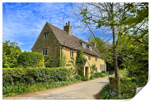 Cotswold Cottage, Wortley Print by Graham Lathbury