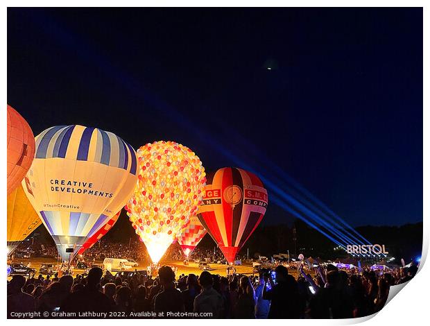 Bristol International Balloon Fiesta Print by Graham Lathbury