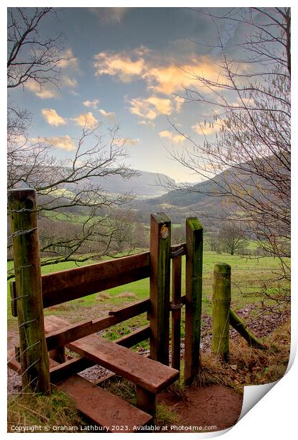 Vale of Ewyas, Wales Print by Graham Lathbury