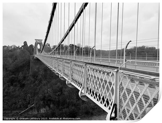 Clifton Suspension Bridge Print by Graham Lathbury