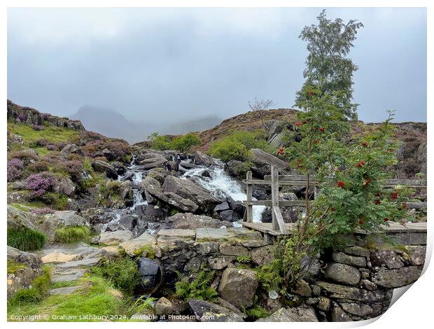 Snowdonia Footpath Print by Graham Lathbury