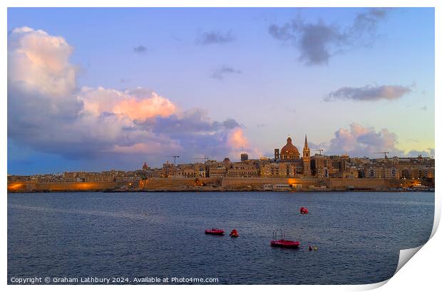 Valletta, Malta Print by Graham Lathbury