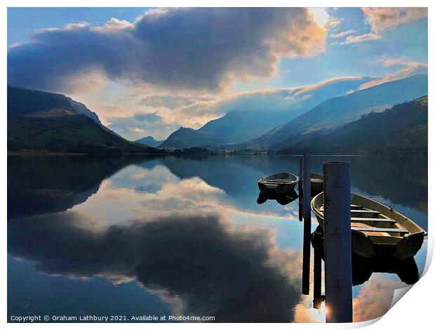 Llyn Nantlle, Snowdonia Print by Graham Lathbury