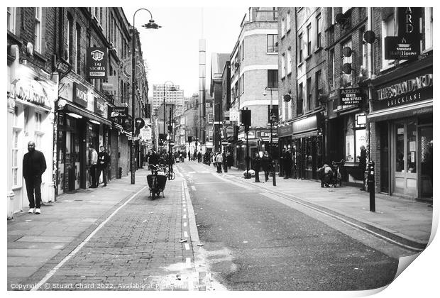 Brick Lane street in  London  Print by Stuart Chard