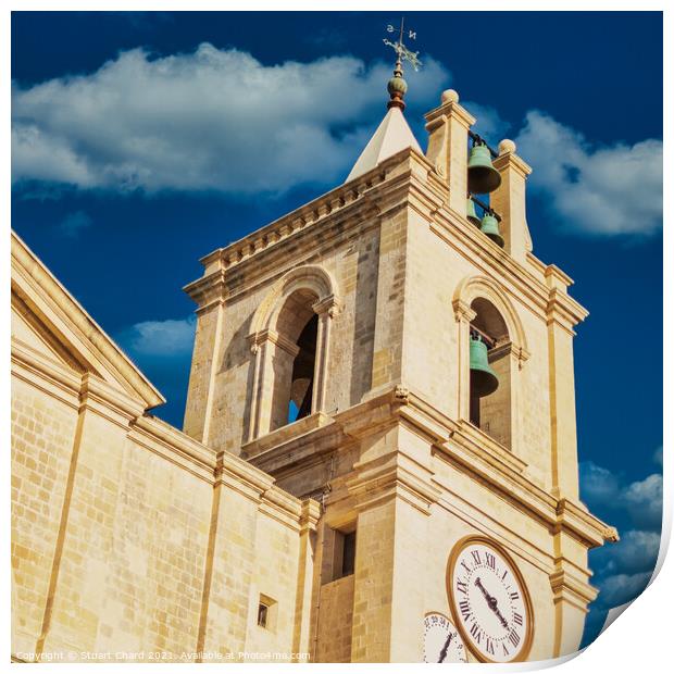 St.Johns cathedral church in Valletta malta Print by Stuart Chard