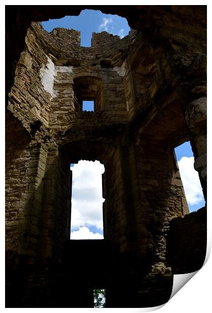 The remains of a tower at Farleigh Hungerford Cast Print by Peter Wiseman