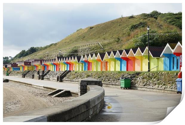  Scarborough Beach huts Print by Roy Hinchliffe