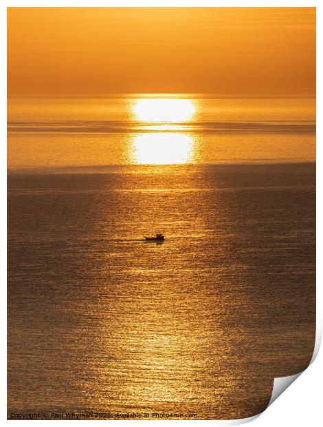 Golden Sunrise Reflection Print by Paul Whyman