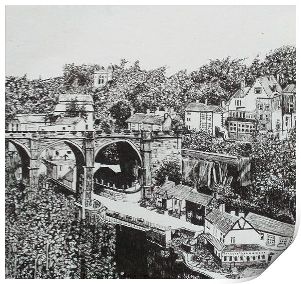 Knaresborough Viaduct. Black & White Print by Trevor Whetstone