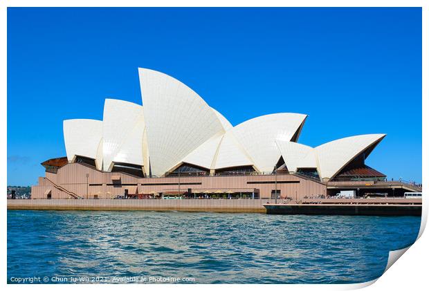 Sydney Opera House, a performing center on Sydney Harbor in Sydney, New South Wales, Australia Print by Chun Ju Wu