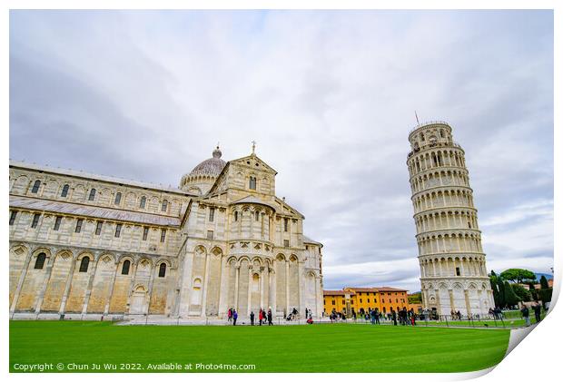 Tower of Pisa and Pisa Cathedral in Pisa, Italy Print by Chun Ju Wu