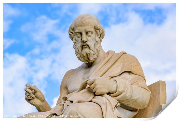 Statue of Plato in front of Academy of Athens in Athens, Greece Print by Chun Ju Wu