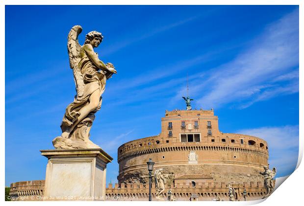 Castel Sant'Angelo, a museum in Rome, Italy Print by Chun Ju Wu