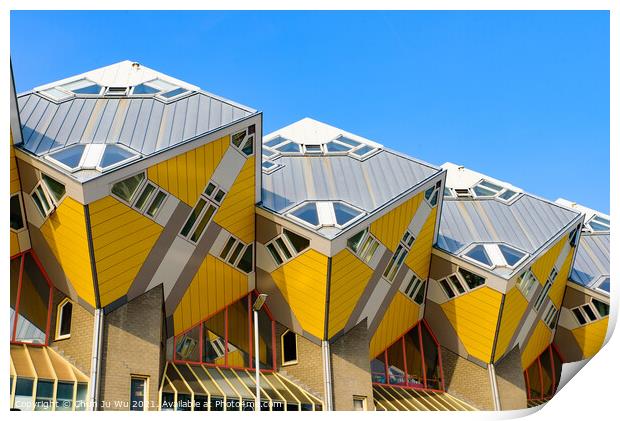 Cube houses in Rotterdam, Netherlands Print by Chun Ju Wu
