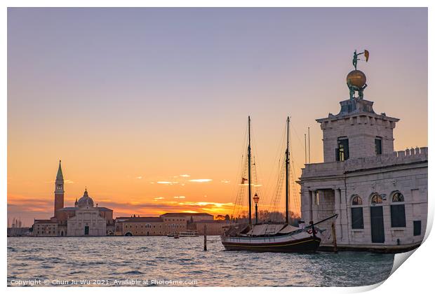 Church of San Giorgio Maggiore at sunrise time, Venice, Italy Print by Chun Ju Wu