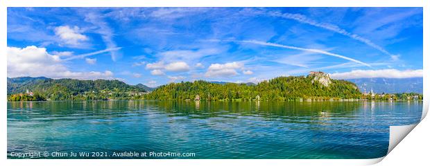 Panoramic view of Lake Bled, a popular tourist destination in Slovenia Print by Chun Ju Wu