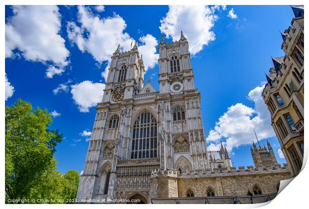 Westminster Abbey, the most famous church in London, England Print by Chun Ju Wu