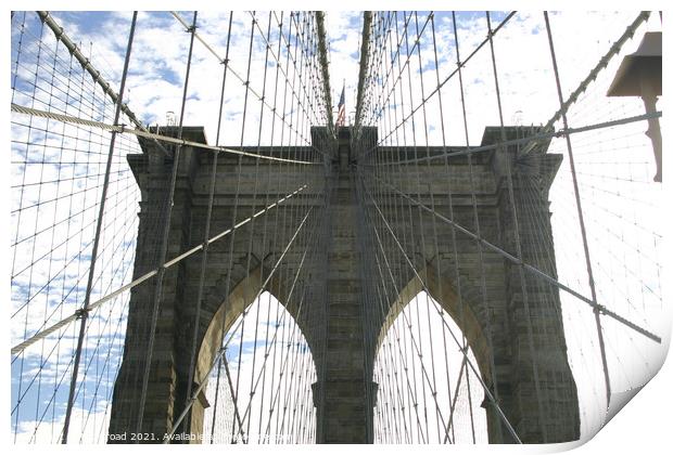 Brooklyn Bridge Print by Nic Croad