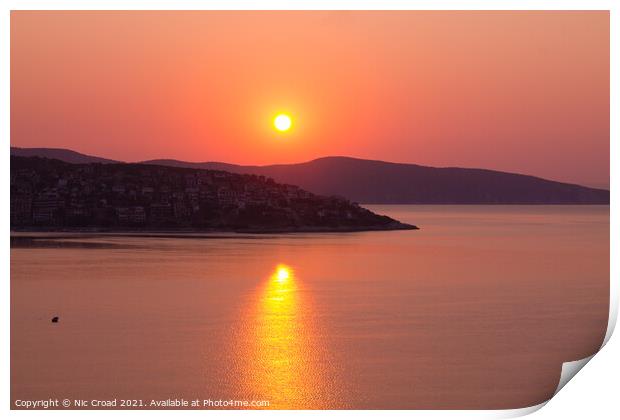 Greek Sunrise Print by Nic Croad