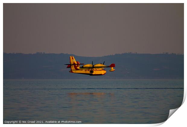 Canadair CL-215 Amphibious Water Bombing Aircraft Print by Nic Croad