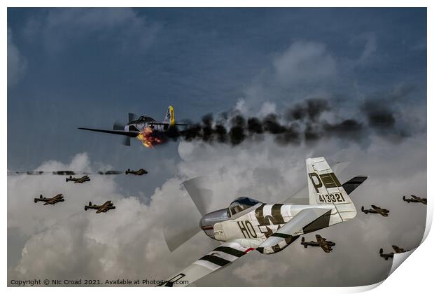 Classic WW2 Air Battle Print by Nic Croad