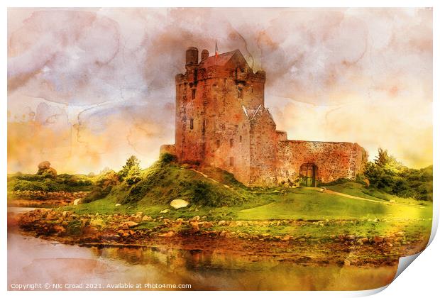 Dungarie Castle, County Galway, Ireland Print by Nic Croad