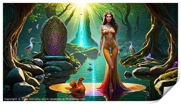 Celtic Dreams-The Enchanted Forest 1 Print by Dave Harnetty