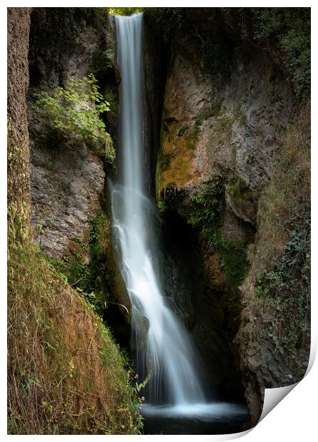 Dyserth - Waterfall North Wales  Print by christian maltby