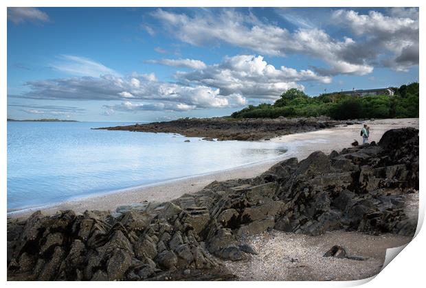 Mossyard beach Dumfries & Galloway Print by christian maltby