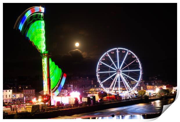 Abstract Picture of the Dumfries Fair  Print by christian maltby