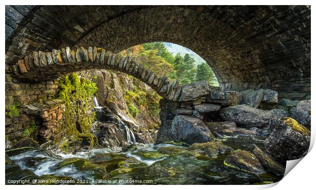 Bridge to nowhere. Print by John Henderson